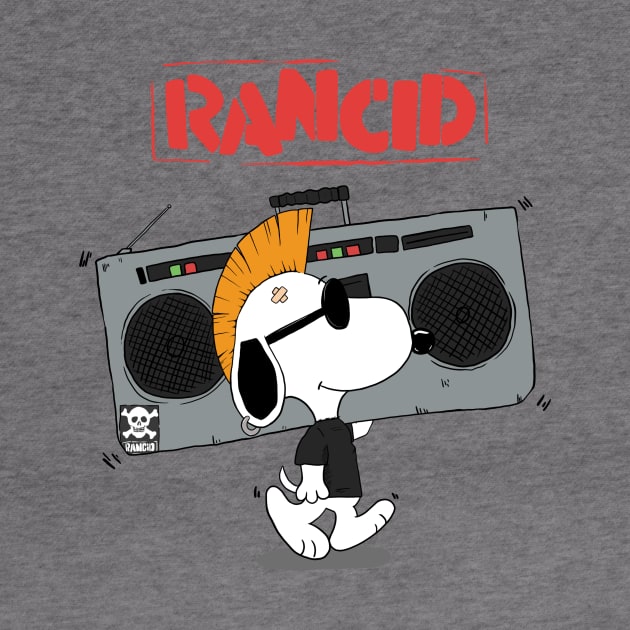 Rancid band merch - radio funny cartoon design by ROCKHOPPER